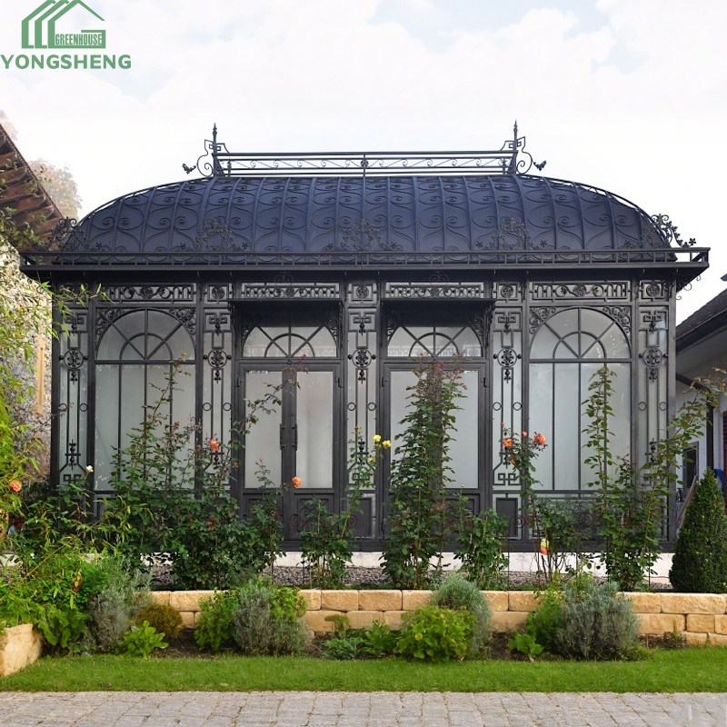 Victorian Greenhouse YSGH-031 | Ornamentales Stahl- & Glas-Gartenhaus-Vorzimmer